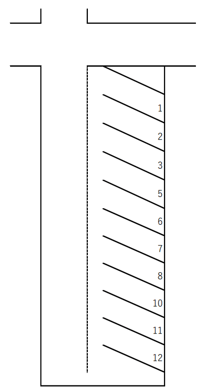 池田駐車場（雑賀町）の駐車配置図