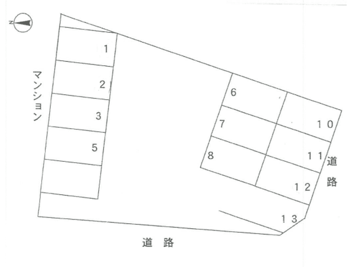 碧空パーキングの駐車配置図