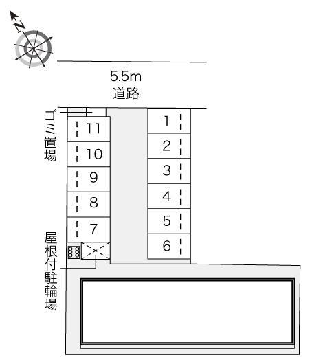 永田(45429)の駐車配置図