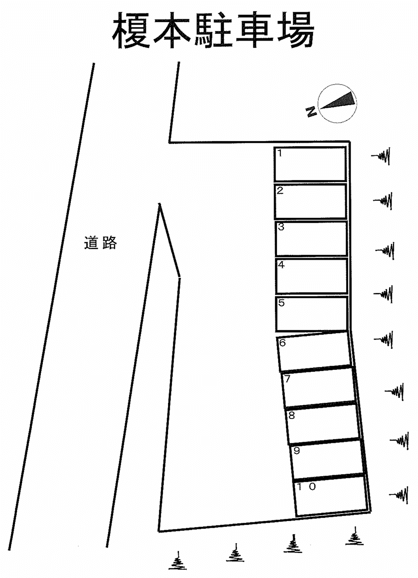 榎本駐車場の駐車配置図