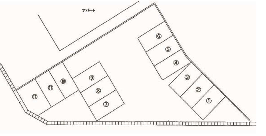 北園２丁目中畑パーキングの駐車配置図
