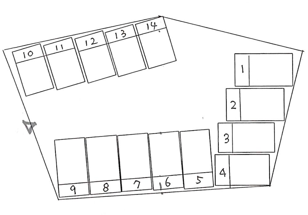 代官１－８パーキングの駐車配置図