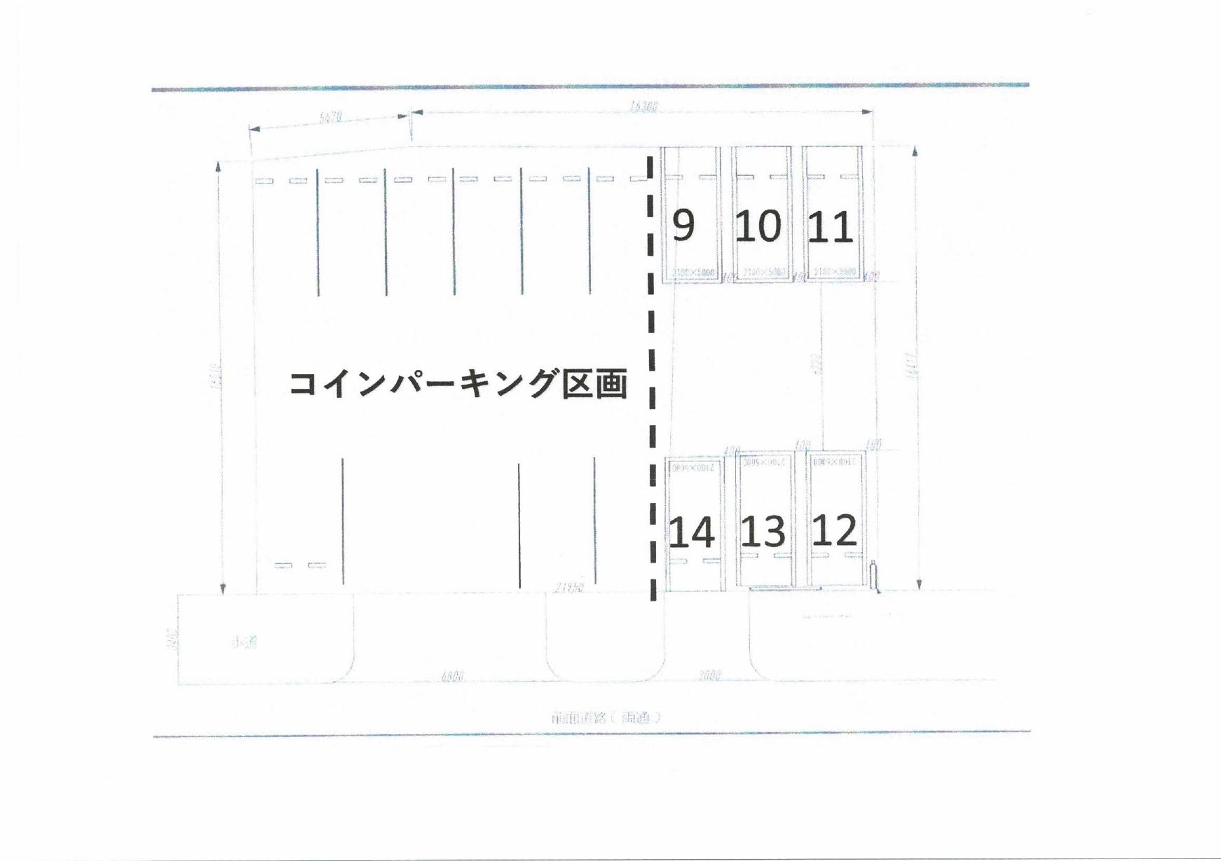 城山新町駐車場の駐車配置図