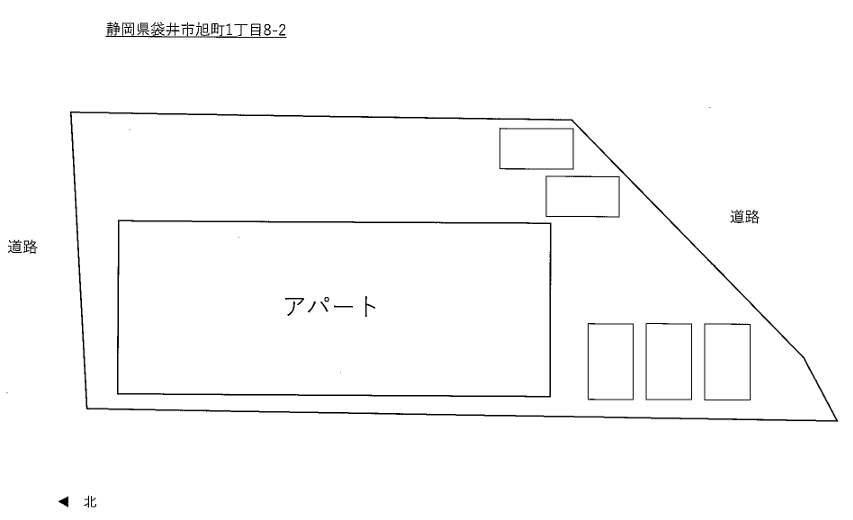 袋井市旭町駐車場の駐車配置図