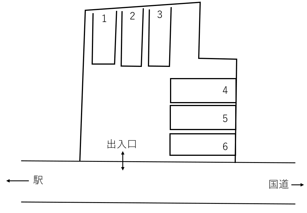 駅前第2駐車場の駐車配置図