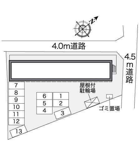 保田窪壱番館(26233)の駐車配置図