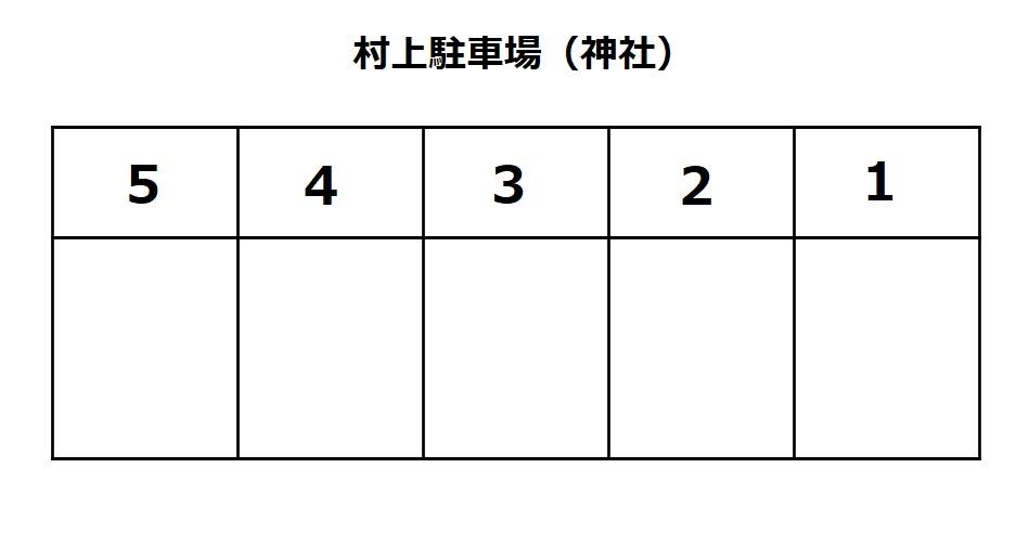 村上駐車場（神社）の駐車配置図