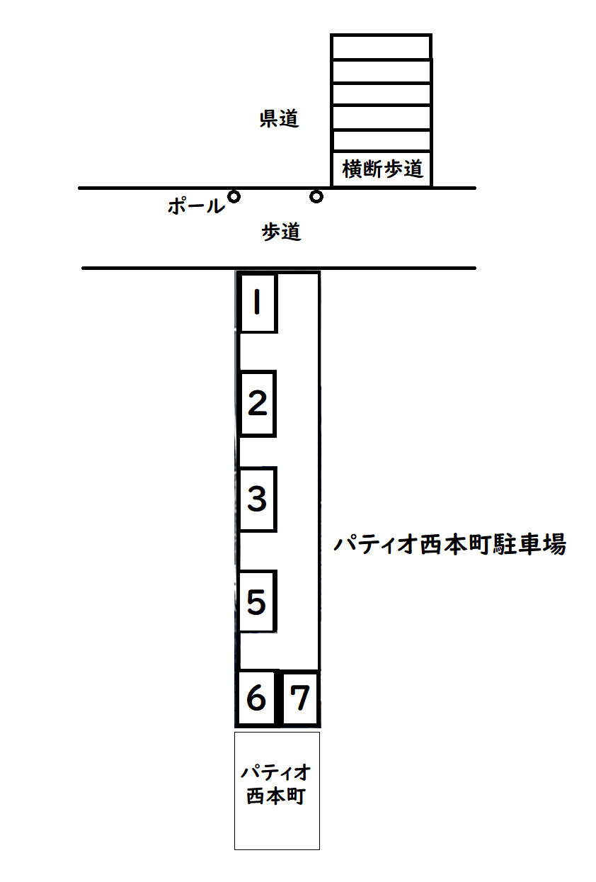 パティオ西本町駐車場の駐車配置図