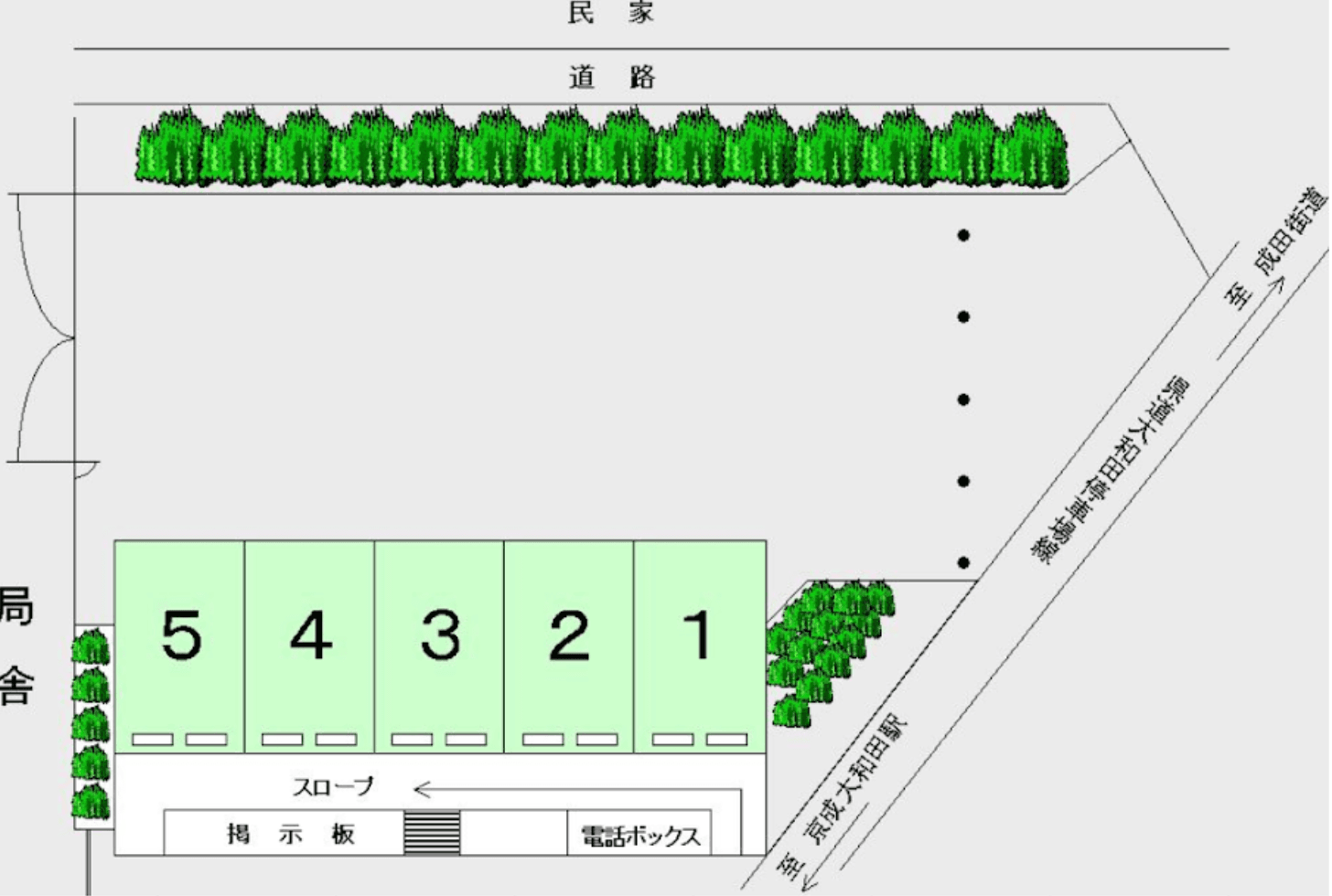 八千代駐車場の駐車配置図