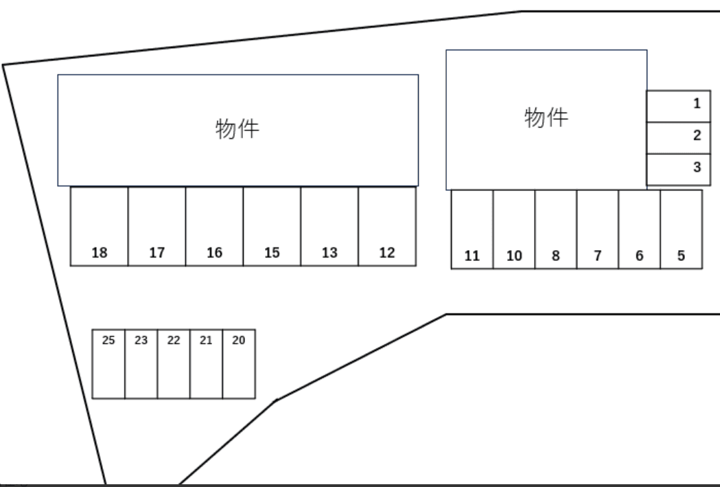 Ｌｏｕｒｄｅｓ Ａ・Ｂ別駐車場の駐車配置図