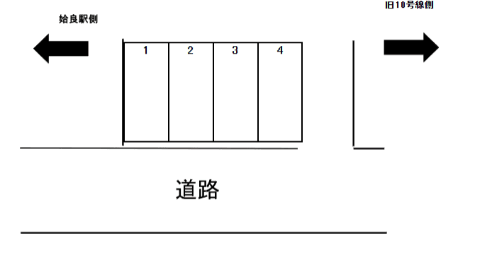 三島駐車場の駐車配置図