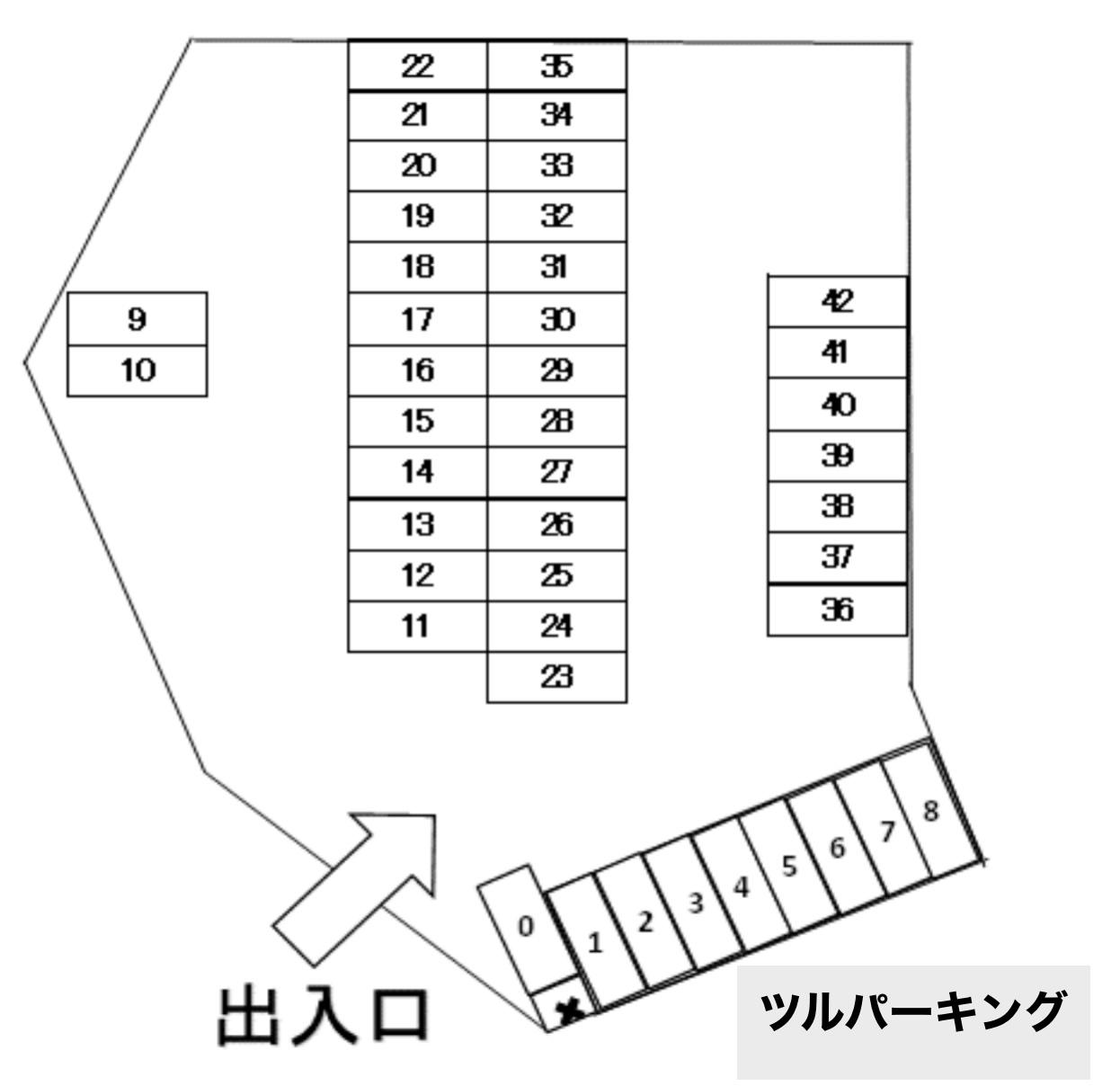 ツルパーキングの駐車配置図