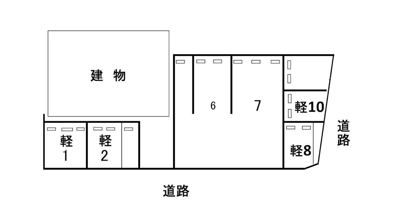 中西パーキングの駐車配置図