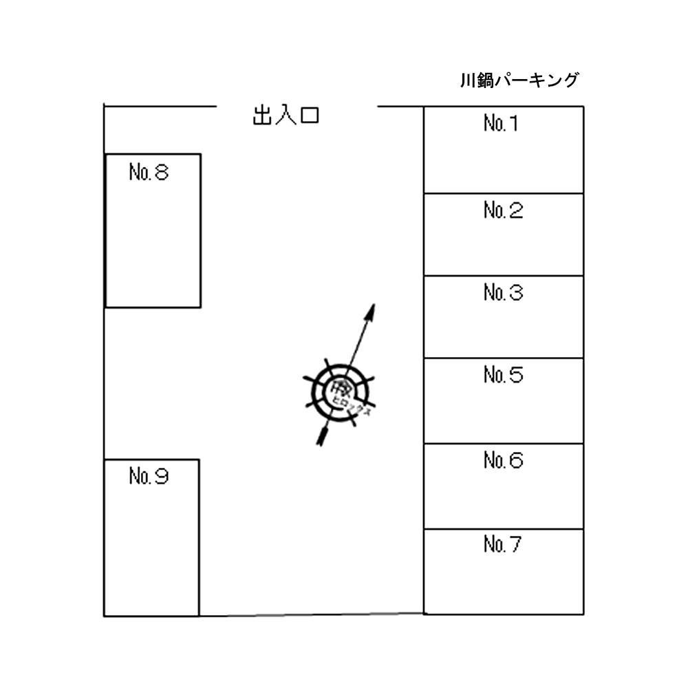 川鍋パーキングの駐車配置図