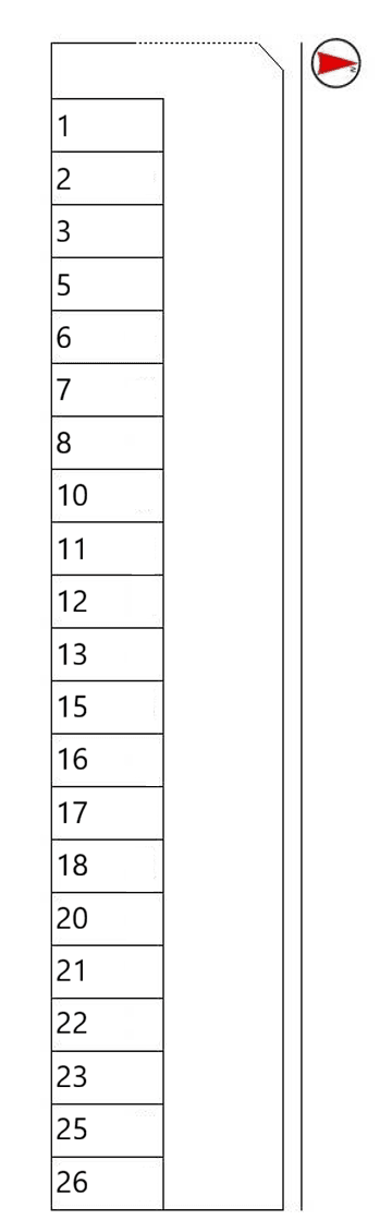 細田第36モータープールの駐車配置図