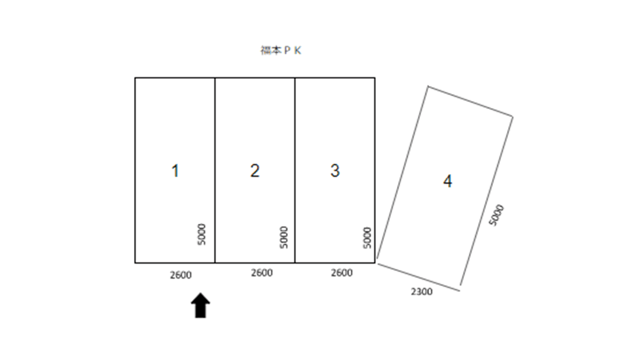 福本PKの駐車配置図