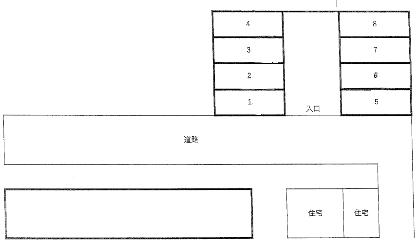 岡山２丁目駐車場の駐車配置図