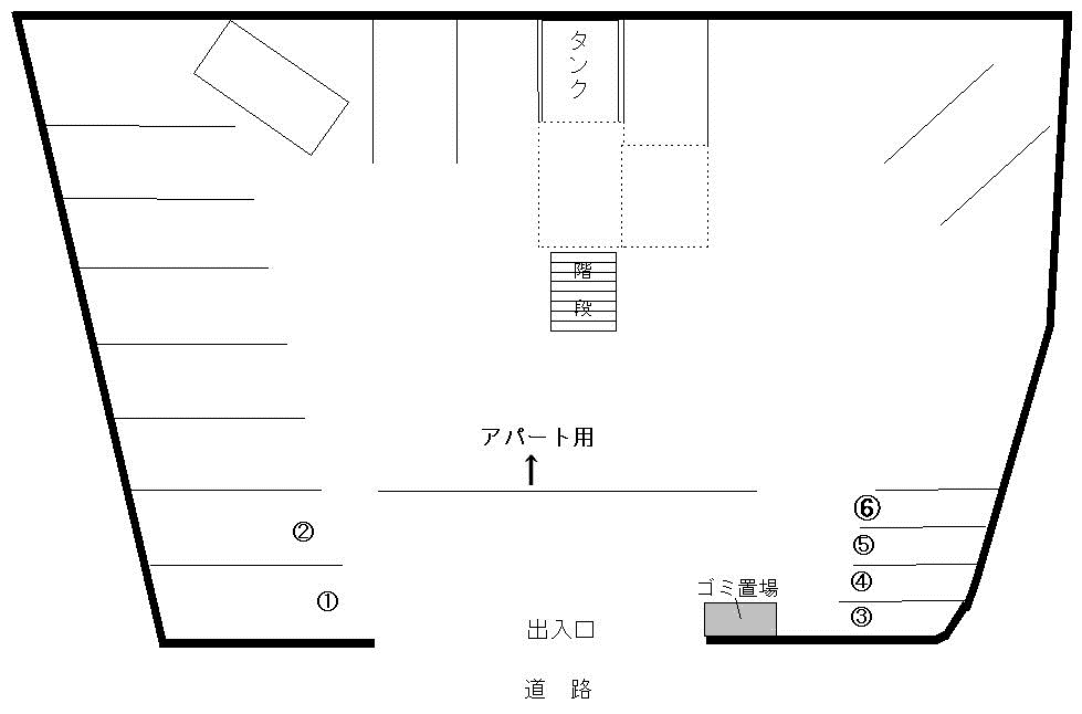メゾン城第２駐車場の駐車配置図