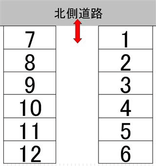 花園町芹澤駐車場の駐車配置図