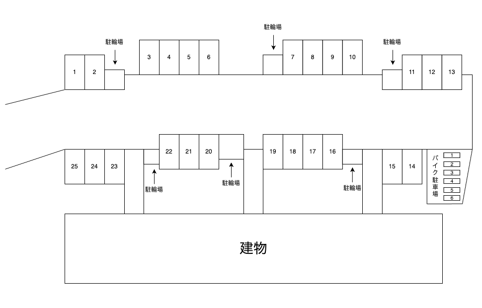 AURA243多摩平の森駐車場の駐車配置図