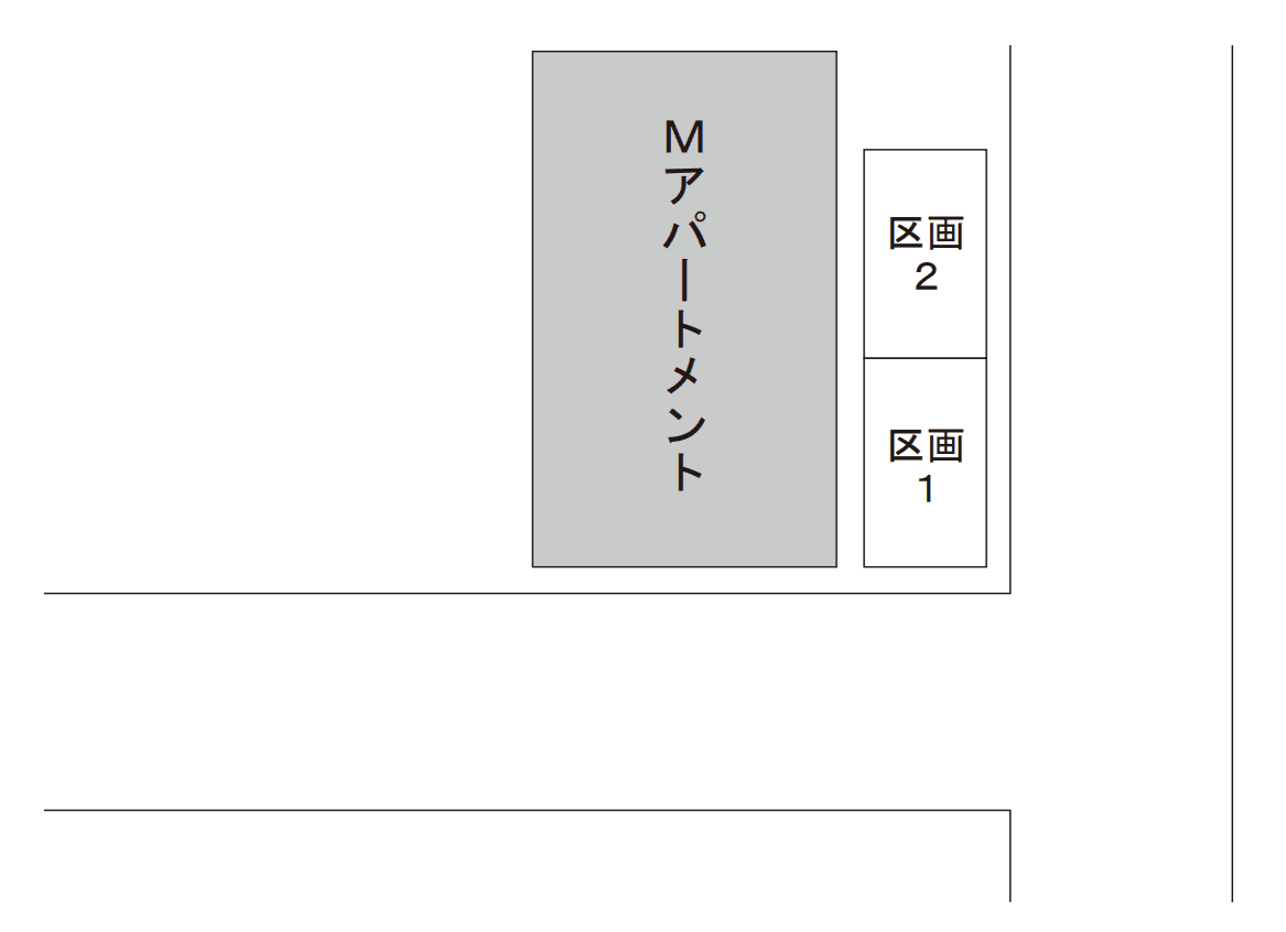 Mアパートメントの駐車配置図