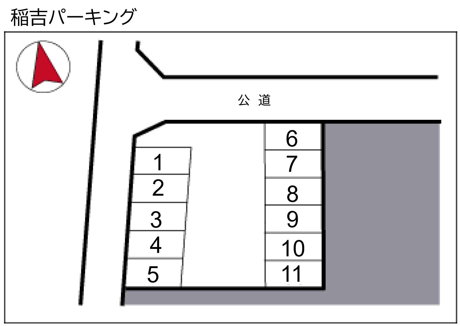 稲吉パーキングの駐車配置図