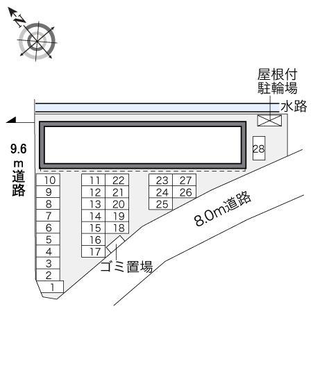 マーガレット(33208)の駐車配置図