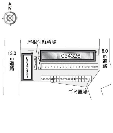 エクレールＫ　Ⅰ(34326)の駐車配置図