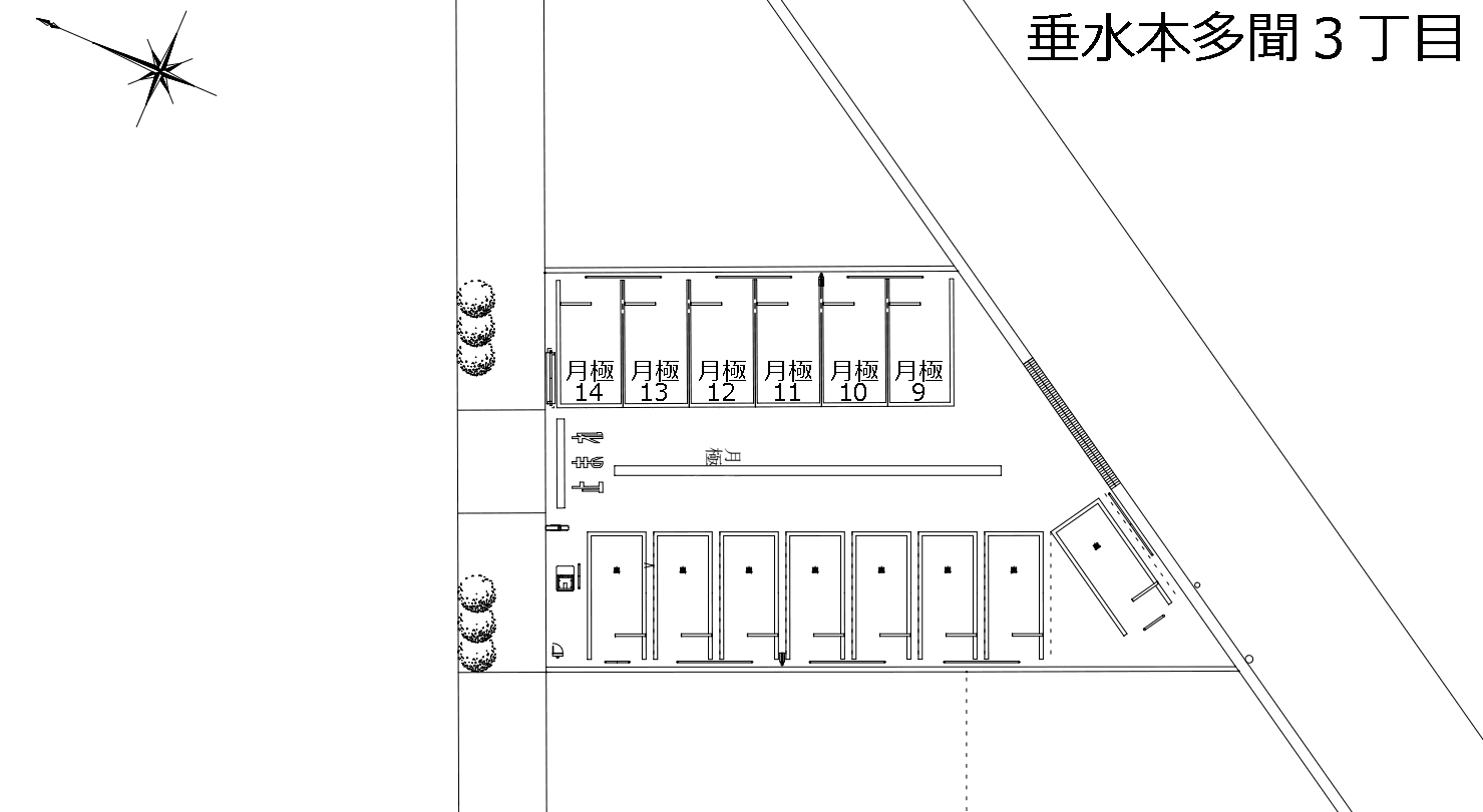 垂水本多聞３丁目の駐車配置図
