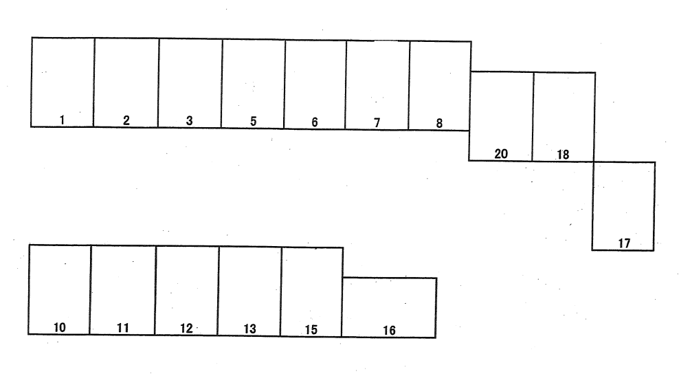 田中モータープールの駐車配置図