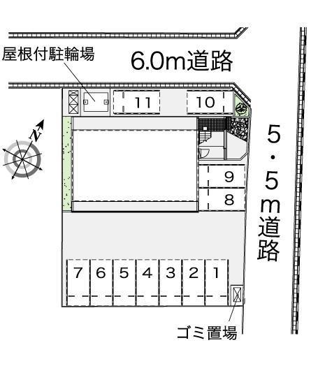 アベニール　Ⅱ(43656)の駐車配置図