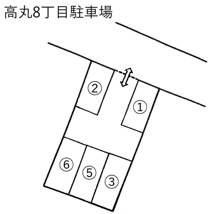 高丸8丁目駐車場の駐車配置図