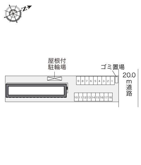 ビレッジ田園(24918)の駐車配置図