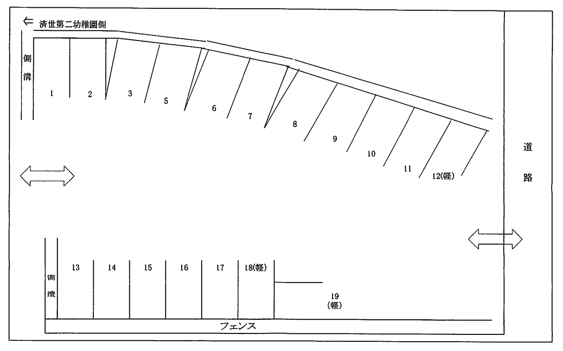 幸神第１パーキングの駐車配置図