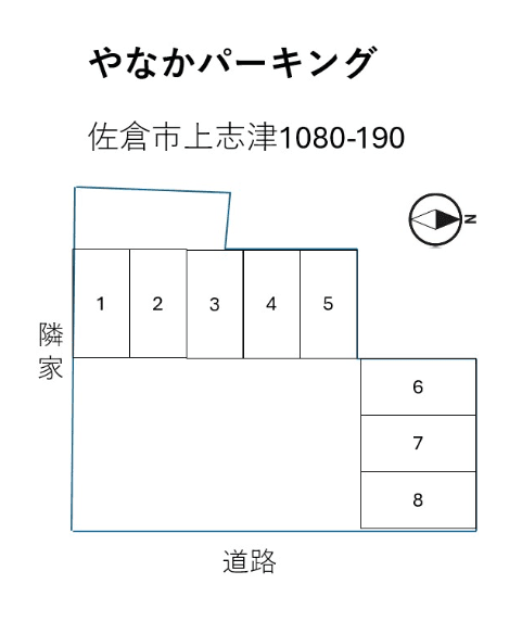 やなかパーキングの駐車配置図