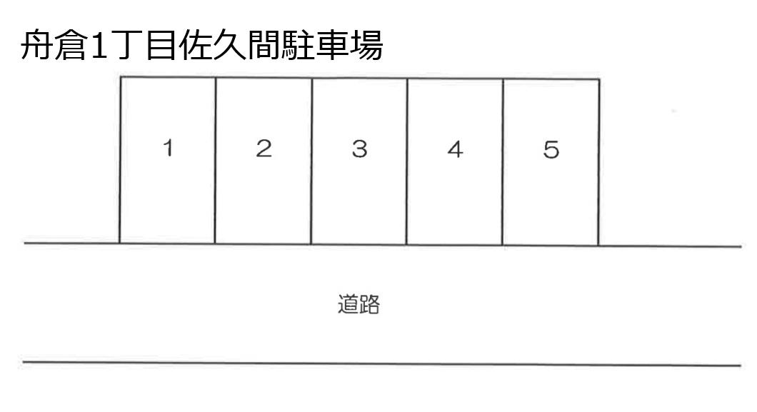 舟倉1丁目佐久間駐車場の駐車配置図