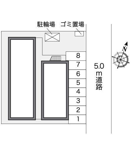 北二条東(25170)の駐車配置図