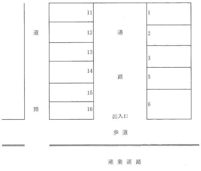 セタパーキングⅢの駐車配置図
