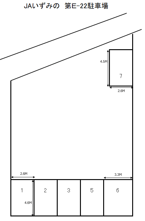 JAいずみの第E-22駐車場の駐車配置図