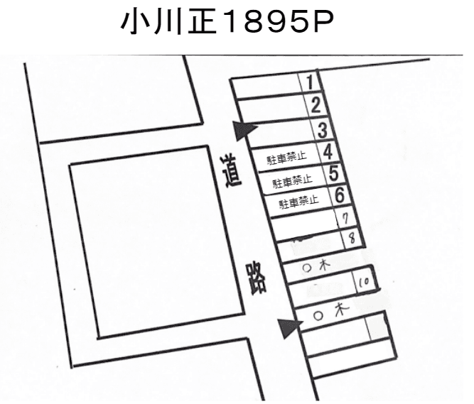 上和田1895パーキングの駐車配置図