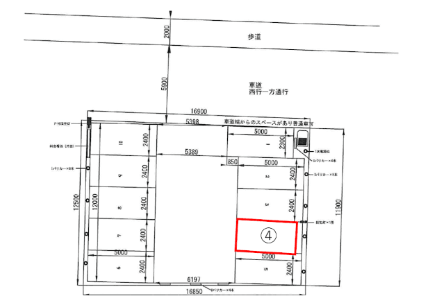 千代田第８の駐車配置図