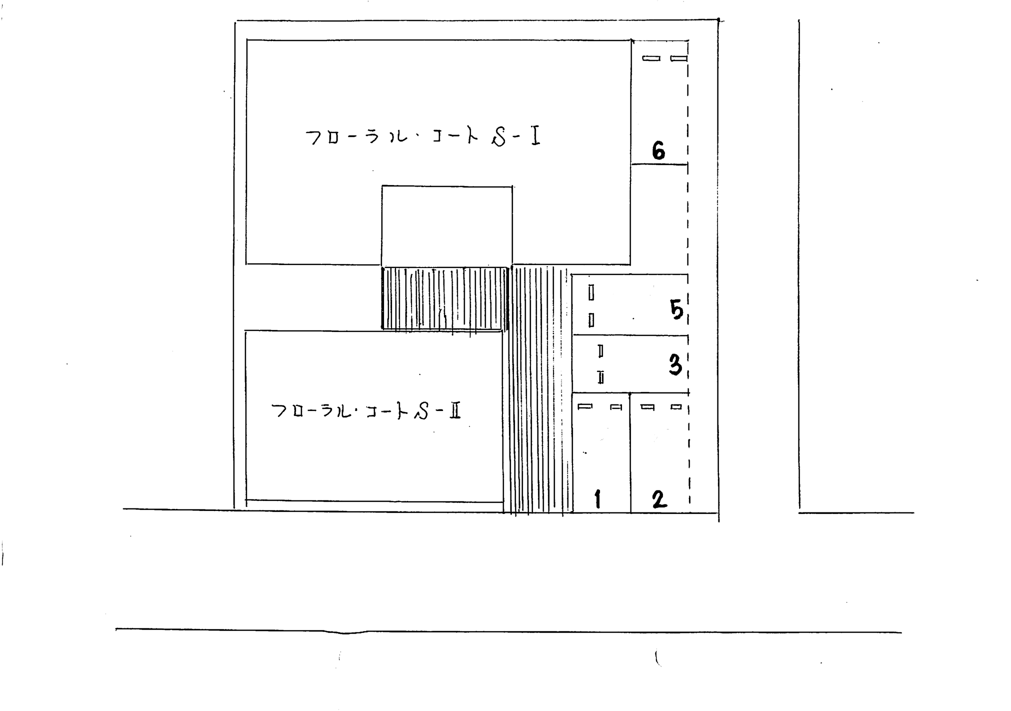 フローラル・コ－トＳ－Ⅱの駐車配置図
