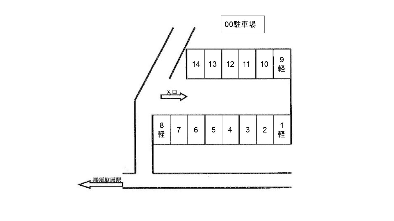 ００駐車場の駐車配置図