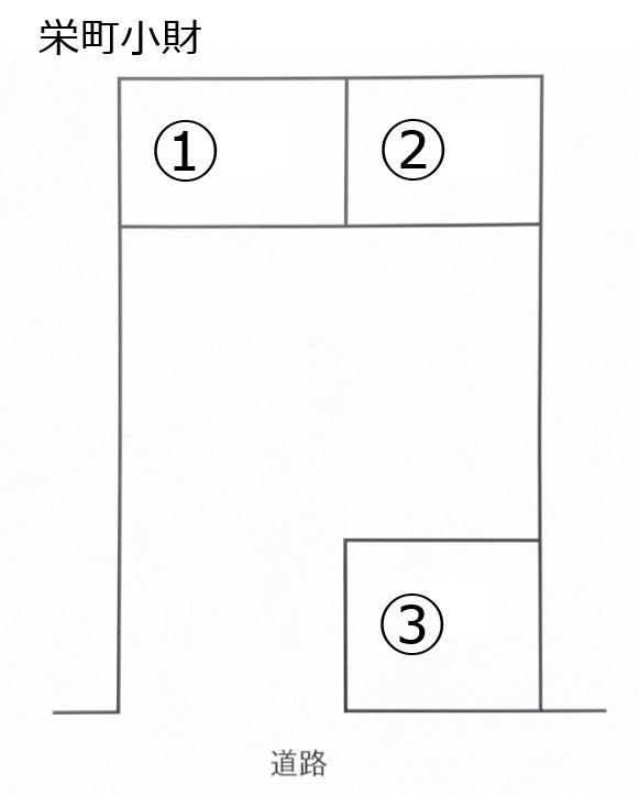 栄町小財駐車場の駐車配置図