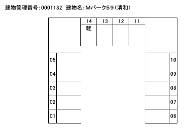Ｍパーク５９（清和）の駐車配置図