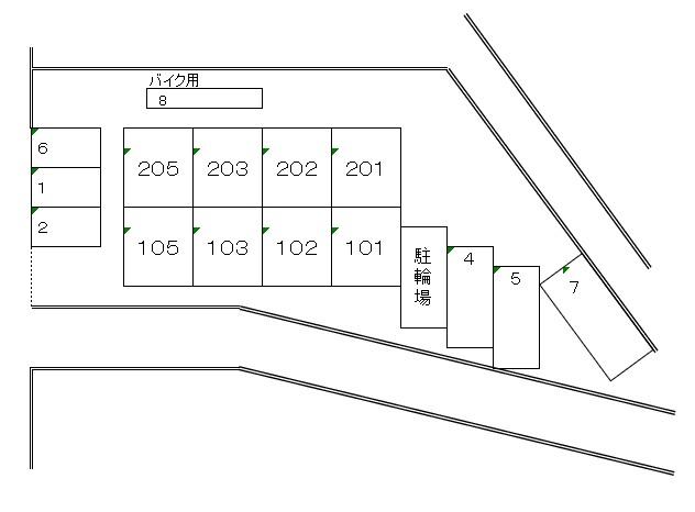 ウエストタウンの駐車配置図
