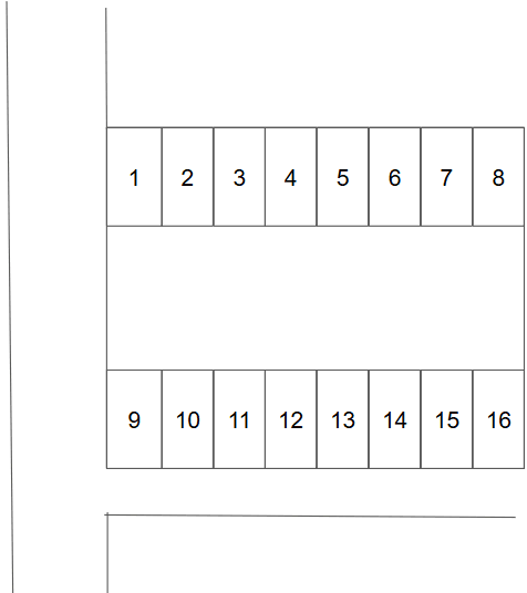 スマイルパーク2号の駐車配置図