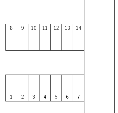 スマイルパーク10号の駐車配置図