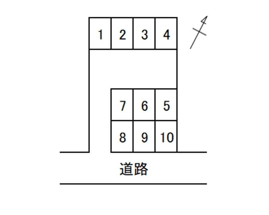 大丸第３駐車場の駐車配置図