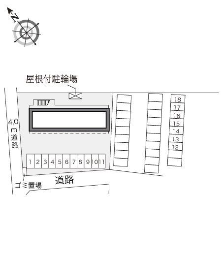 扇(18280)　敷地外駐車場の駐車配置図